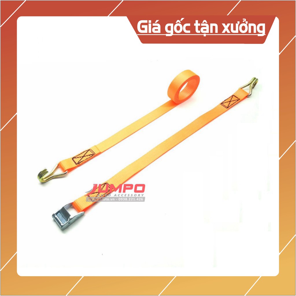 Dây chằng hàng khóa cam 500kg móc J màu cam