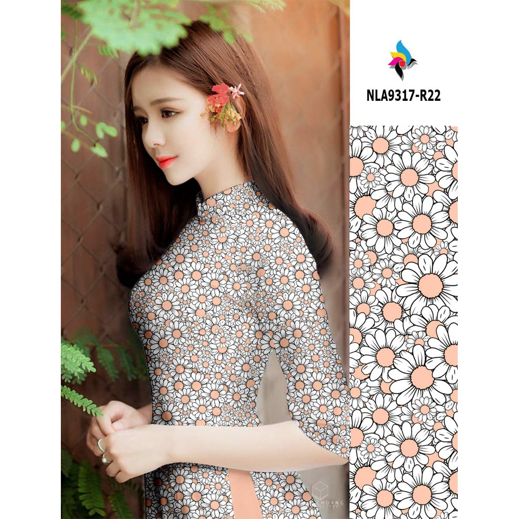 vải áo dài hoa nhí