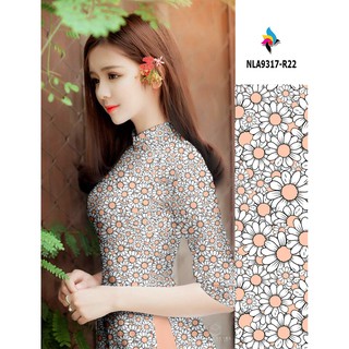 vải áo dài hoa nhí