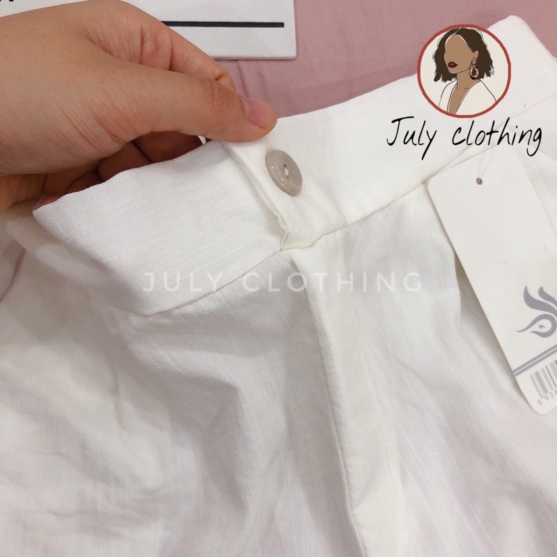 [Ảnh thật shop tự chụp và quay] Quần ống rộng culottes đũi 9 tấc QS015 nhà July | BigBuy360 - bigbuy360.vn