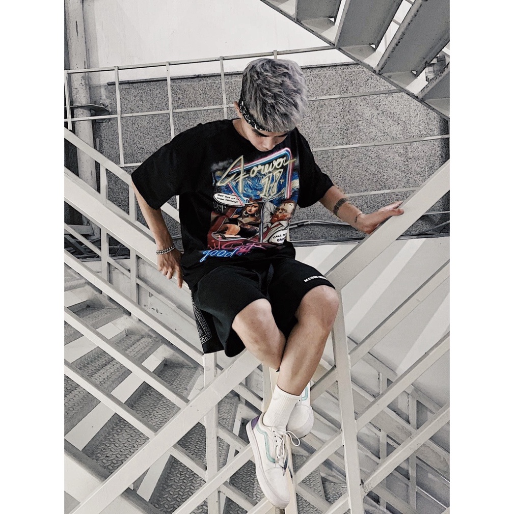 Áo MIKENCO Cao Cấp CHÍNH HÃNG nam nữ, Áo thun Mikenko tay lỡ in hình Vangogh 5D check app xịn, chất cotton mặc mát MK33