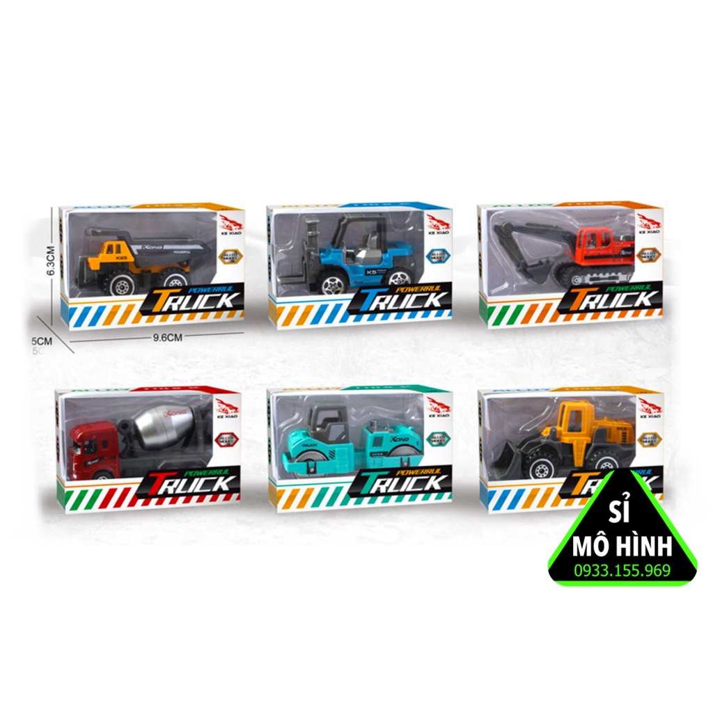 Mô hình xe công trình bằng kim loại nhiều mẫu 1:64