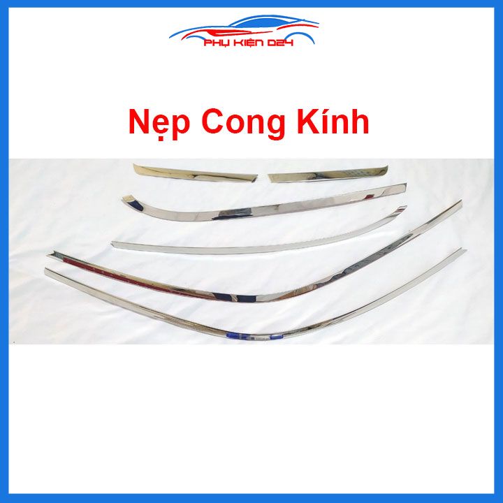 Bộ nẹp viền chân kính cong kính Raize 2021-2022-2023 Inox sáng bóng chuẩn form xe