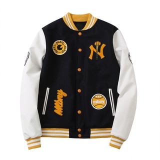 ÁO BOMBER DẠ MLB NY UNISEX NAM NỮ