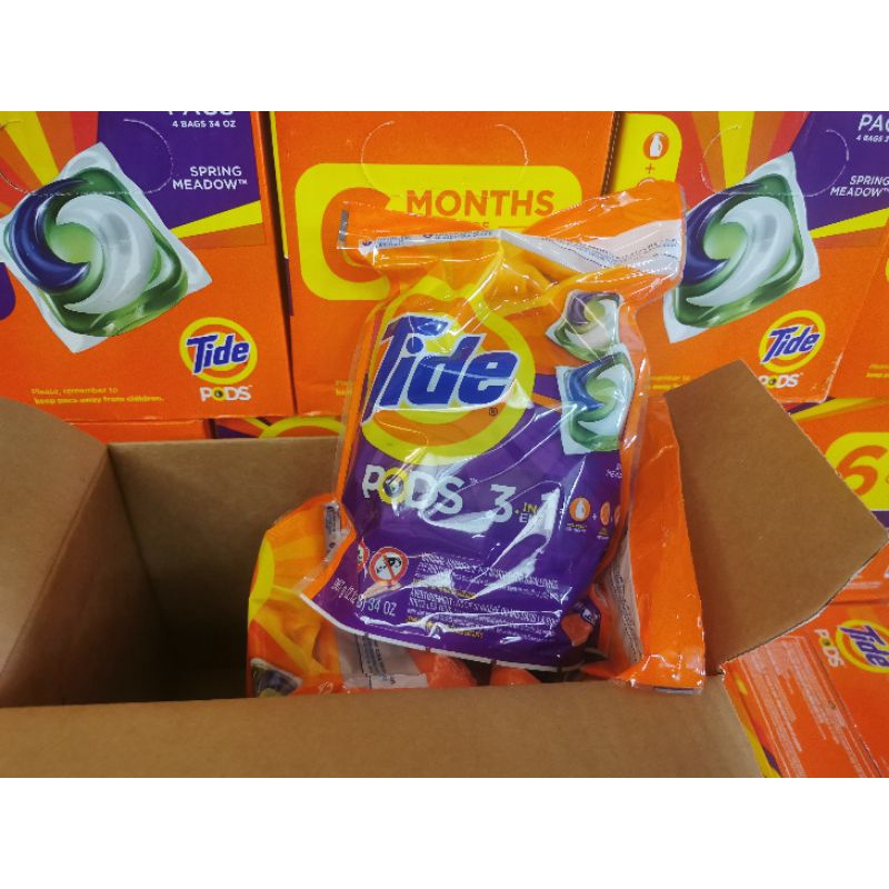 Viên giặt xả Tide Pods 168 viên thùng 4 túi nhập khẩu Mỹ