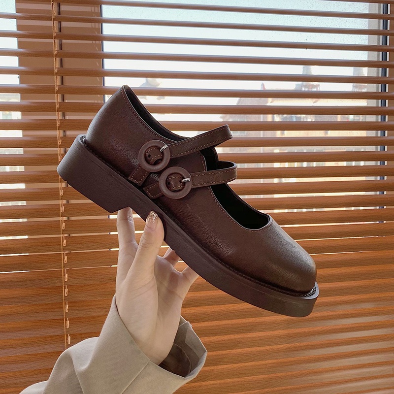 2021 Spring Thick Bottom Mary Jane Jk Small Leather Shoes Female Student Korean Version Of The Retro Briten College Wind
