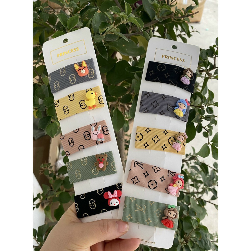 Set 5 kẹp tóc mái xinh xắn dễ thương cho bé yêu