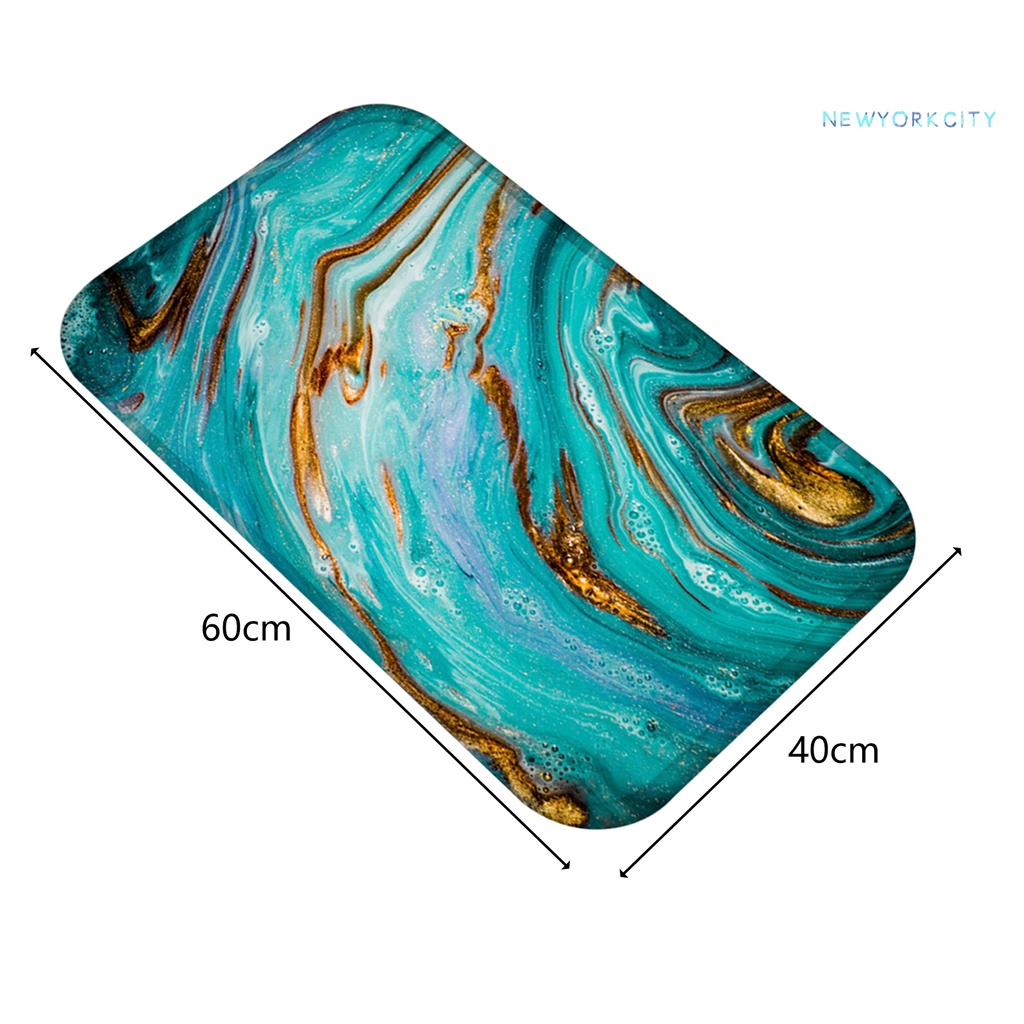 Thảm lót sàn Chống Trượt Thấm Hút Tốt In Họa Tiết Đá Cẩm Thạch Nhiều Màu Sắc