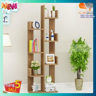 Kệ Sách Hình Cây - Kệ Sách Sương Rồng 8 Ngăn Gỗ MDF