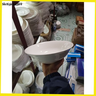 Tô sứ loe trắng trơn, tô cháo