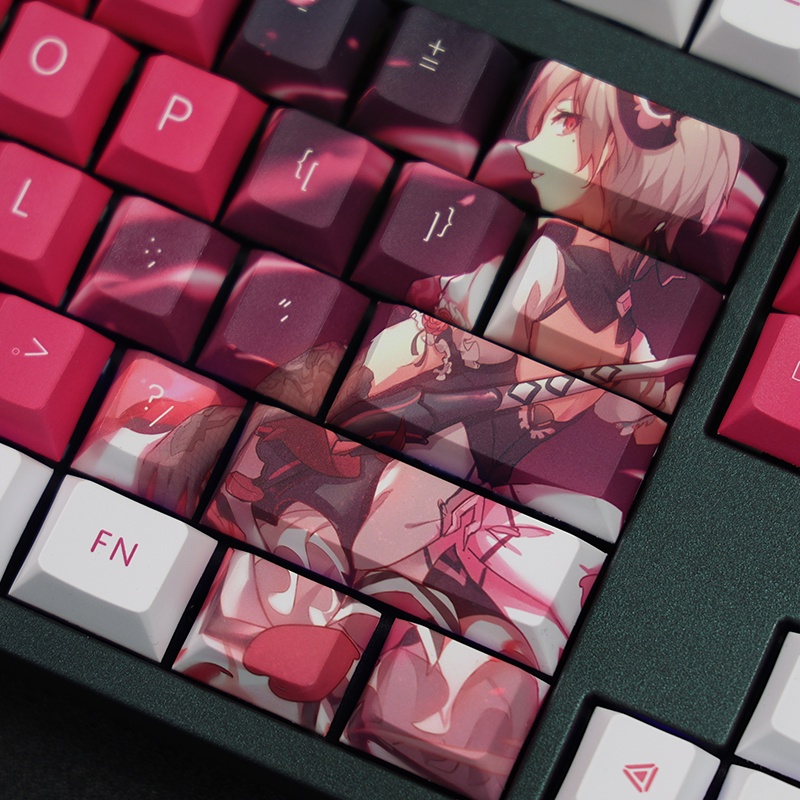 Rita Rossweisse Keycaps Cherry Profile Honkai Impact 3 Anime PBT Dye Sub Bàn phím cơ học Keycap