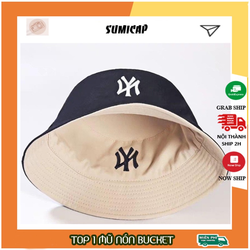 Mũ bucket NY hai mặt cao cấp nam nữ đẹp nón bucket Sumicap