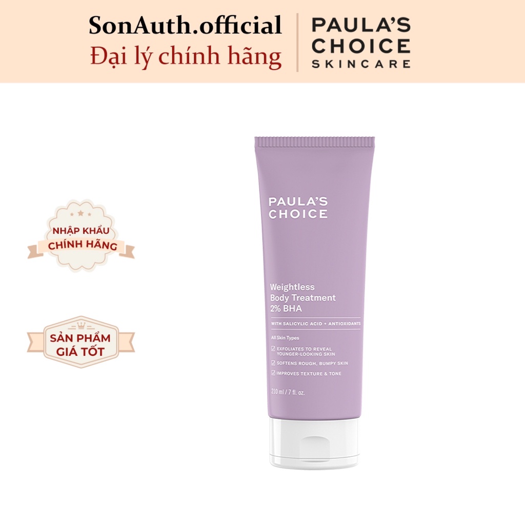 Kem dưỡng thể Paula’s Choice Weightless Body Treatment 2% BHA