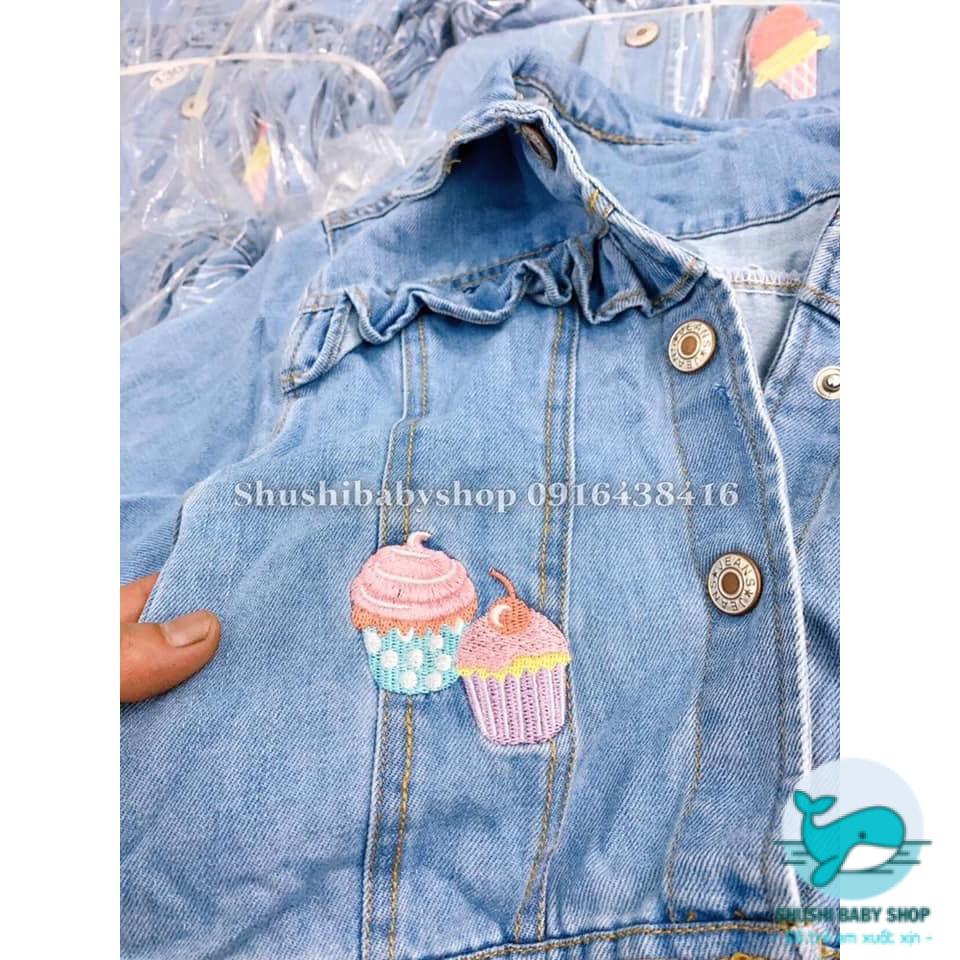 Áo khoác jeans xuất dư cho bé gái Shushibaby