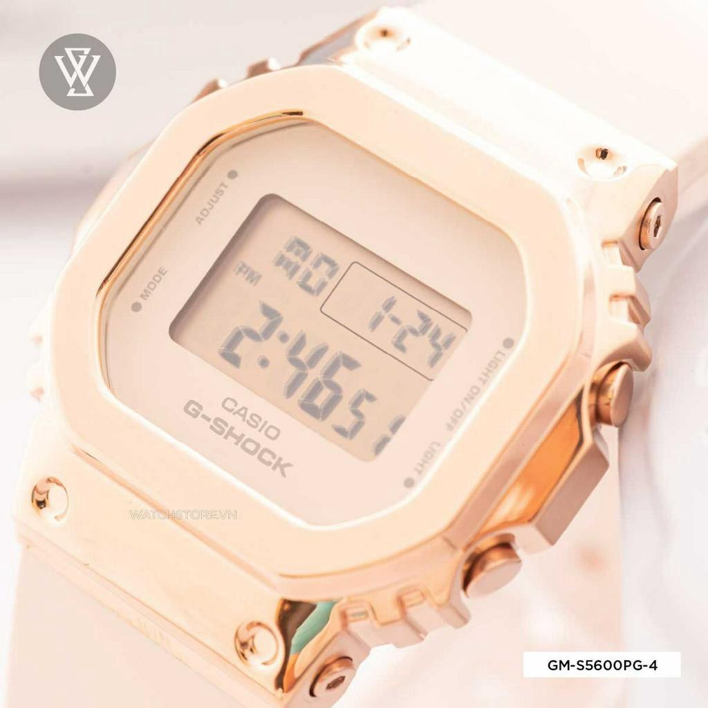 Đồng Hồ Điện Tử Nam Casio G-Shock WATCHSTORE GM-S5600PG-4DR Thiết Kế Mặt Kính Khoáng 38,5mm, Dây Nhựa, Vỏ Thép Không Gỉ