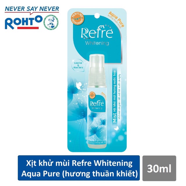 ( mẫu mới) Xịt Khử Mùi nước hoa Mentholatum Refre 30ml | BigBuy360 - bigbuy360.vn