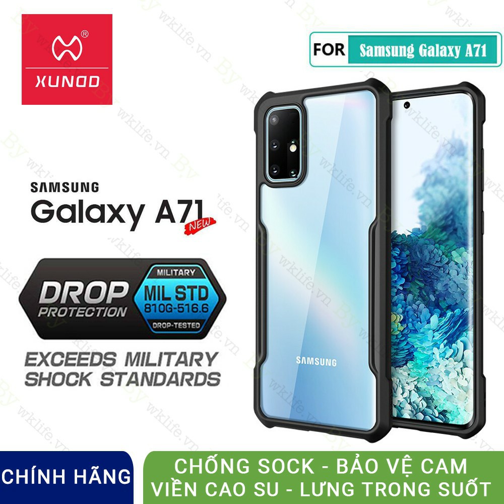Ốp lưng Samsung Galaxy A20/A30 A50 A70 A50s A10s - Ốp lưng chống sốc XUNDD lưng cứng(PC) trong suốt viền mềm TPU cao cấp | BigBuy360 - bigbuy360.vn