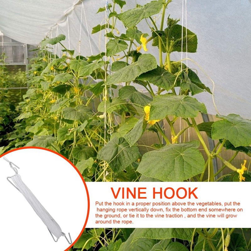 Móc Hỗ Trợ Cà Chua Có Kẹp Cà Chua Chữ J, Móc Treo Ngăn Chặn Cà Chua Hoặc Rơi Kèm Dây