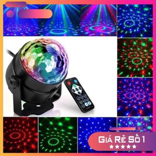 Đèn Led Sân Khấu, Cầu Xoay Cảm Biến Âm Thanh MiNi Có Khiển