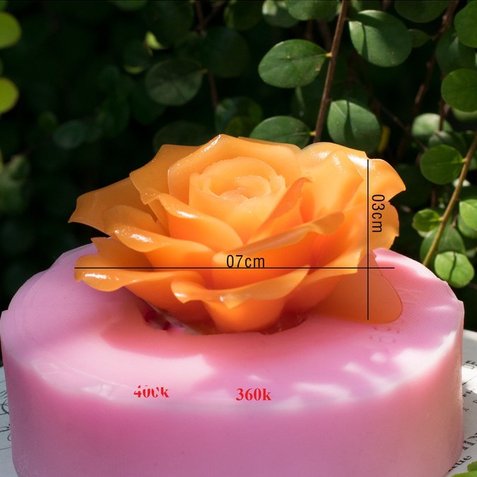 Khuôn silicon Hoa Hồng lớn 8cm làm bánh rau câu 3D 4D nhấn xôi, fondant, socola, nến hanmade