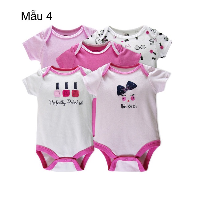 Set 5 Bộ Body Cộc Tay Xuất Mỹ Cho Bé