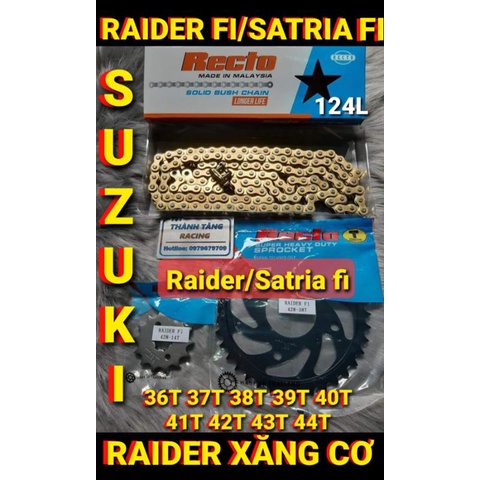 NHÔNG SÊN DĨA RAIDER FI/SATRIA FI/RAIDER X.CƠ NHÔNG 13T 14T 15T DĨA 36T 37T 38T 39T 40T 41T 42T 43T 44T