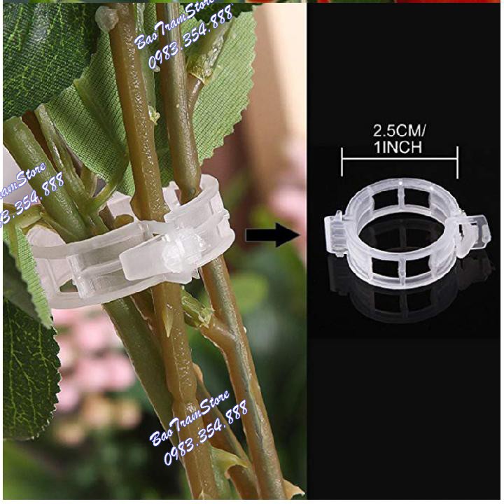 TÚI 100 ĐAI KẸP VÒNG NHỰA TRẮNG DÙNG ĐỂ NÍU, GIỮ THÂN CÂY.