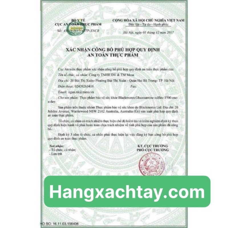 Glucosamin Blackmores 1500mg Loại 180 Viên date 2026