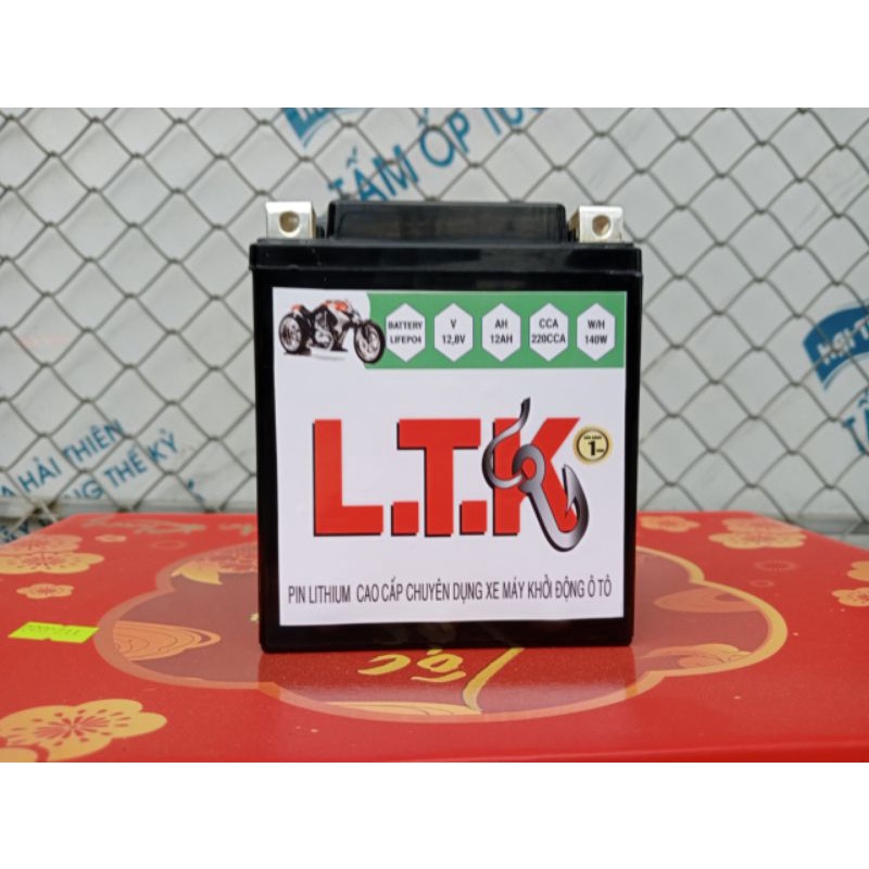 Ắc quy lithium 12.8v -12ah max xả 200a khởi động siêu xe dưới 1200cc trở xuống