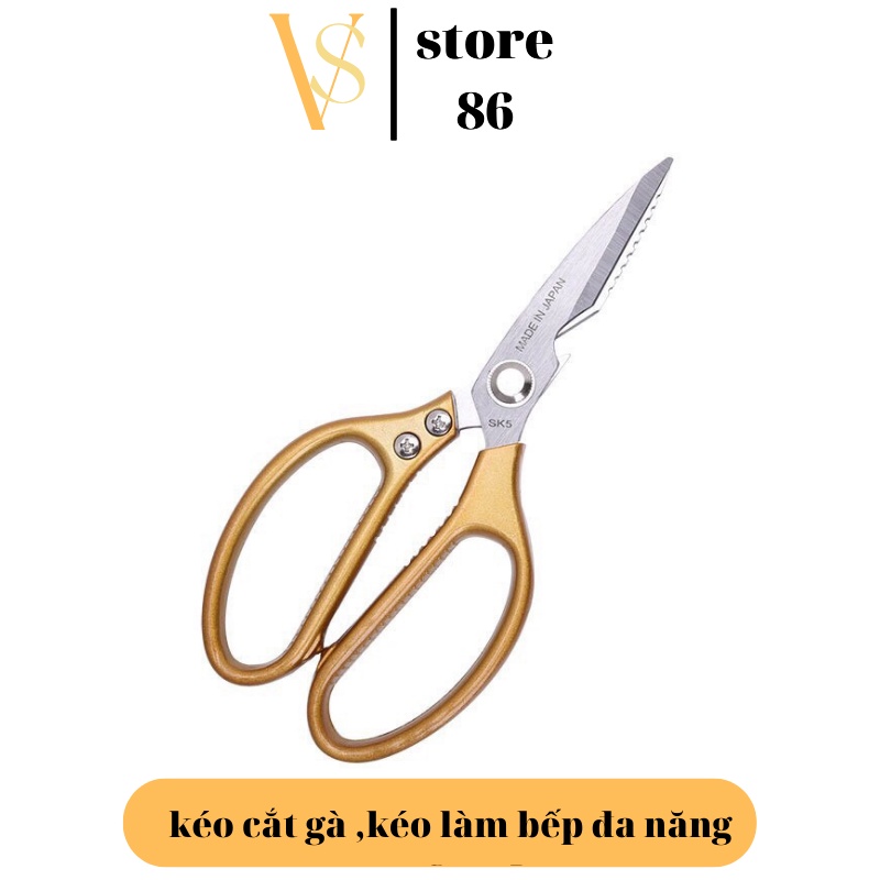 Kéo Cắt Gà Nhật Kéo Làm Bếp SK5 Siêu Sắc Cắt Vịt, Cắt Thịt Các Loại Cực HOT