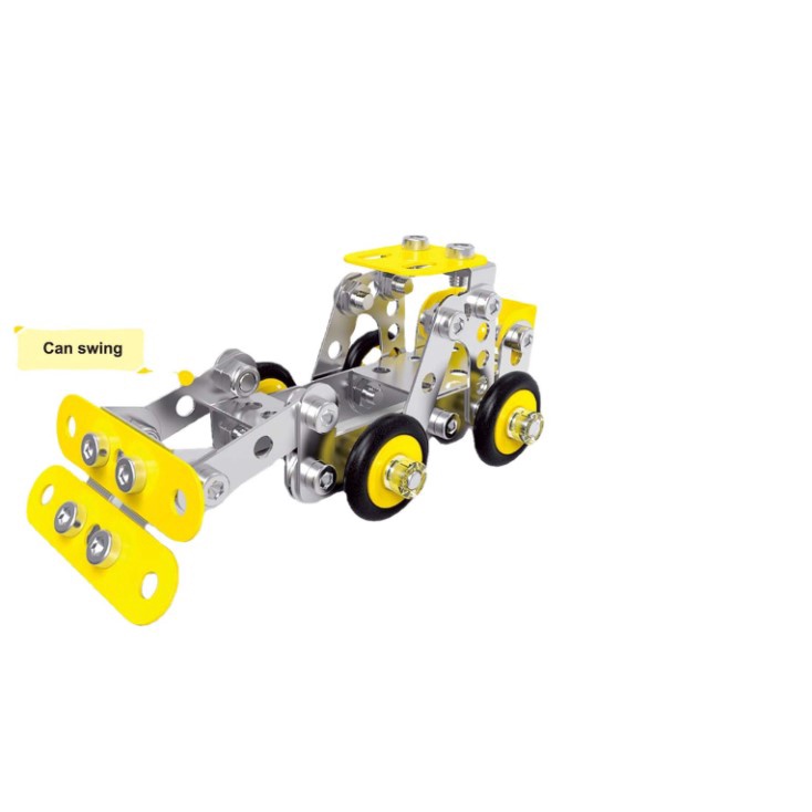 Đồ Chơi Kĩ Thuật Giáo Dục Stem SUSU BLOCK - Metal Bricks - Xe Lắp Ghép Ốc Vít Siêu Bền 1104