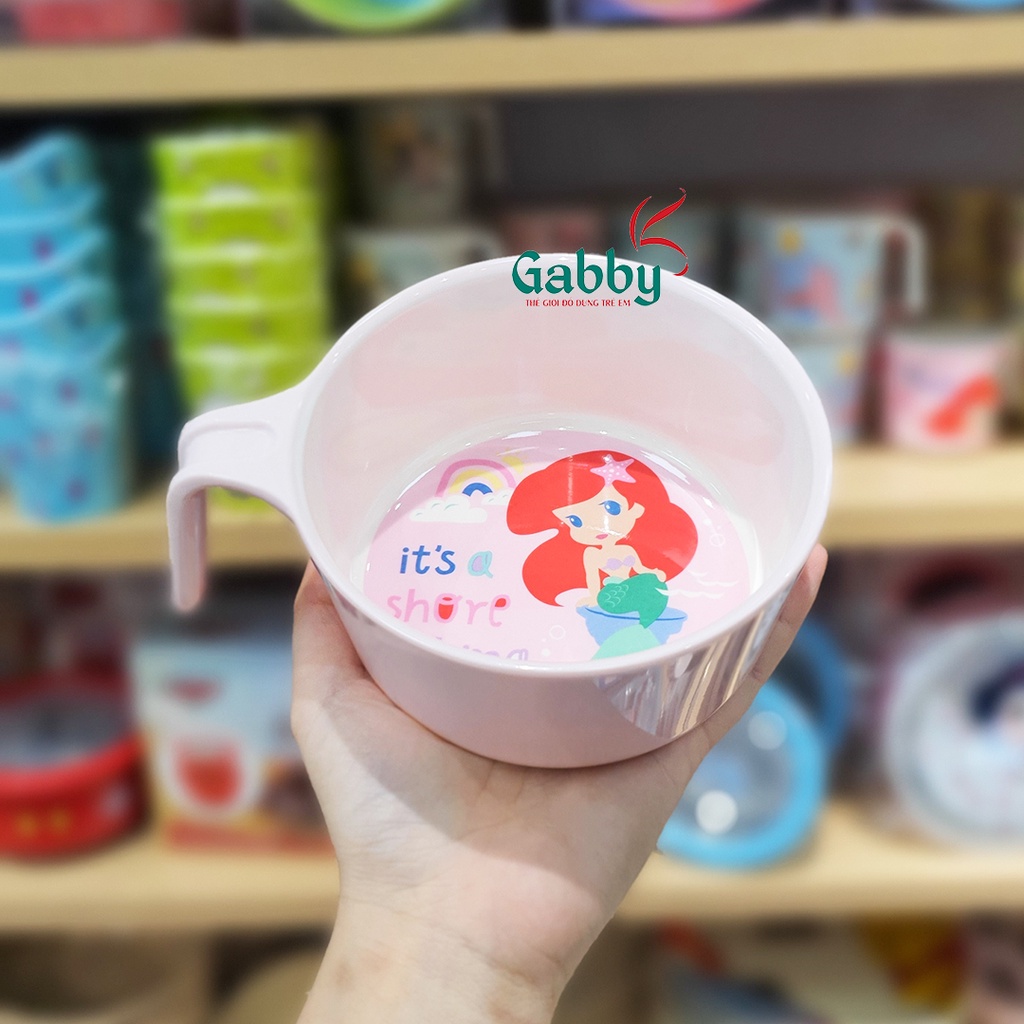 Tô Melamine tay cầm 2 màu Disney siêu đáng yêu cho bé