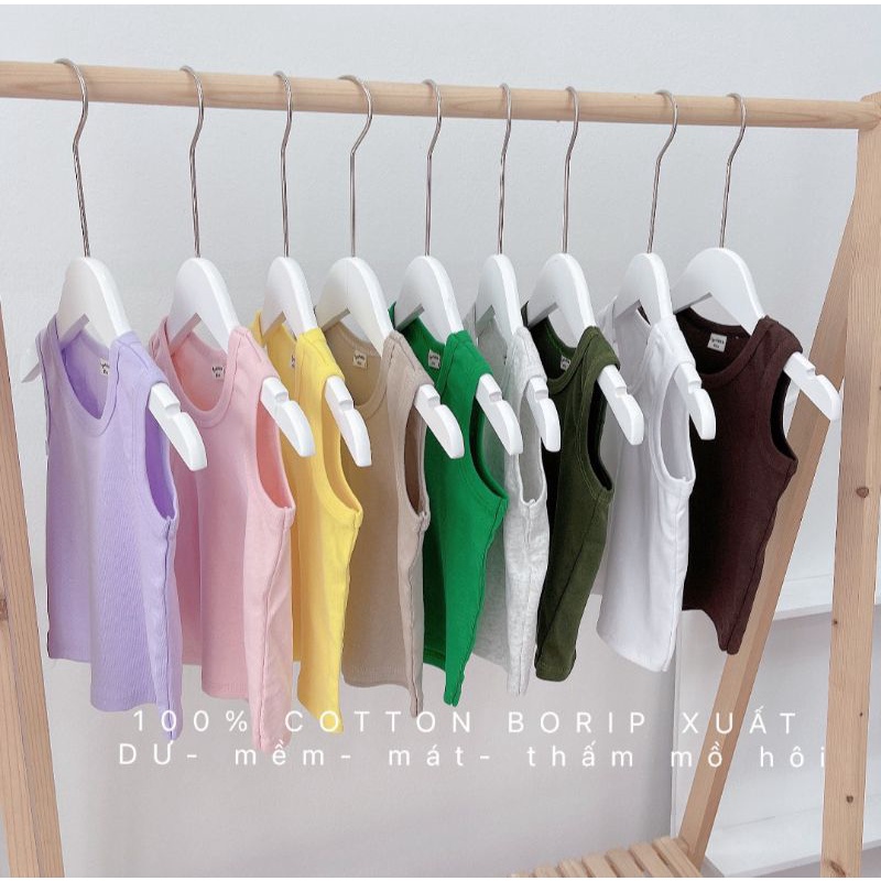 SÉT 3 ÁO BA LỖ COTTON XUẤT DƯ SIÊU MỀM MÁT CHO BÉ