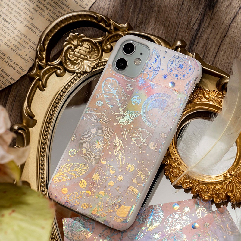 Set 20 Tấm Hình Dán Màu Bạc Lấp Lánh