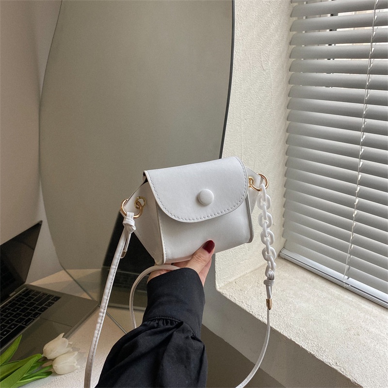 Túi Đeo Chéo Mini Hình Vuông Màu Trơn Phong Cách Thời Trang Mới 2022