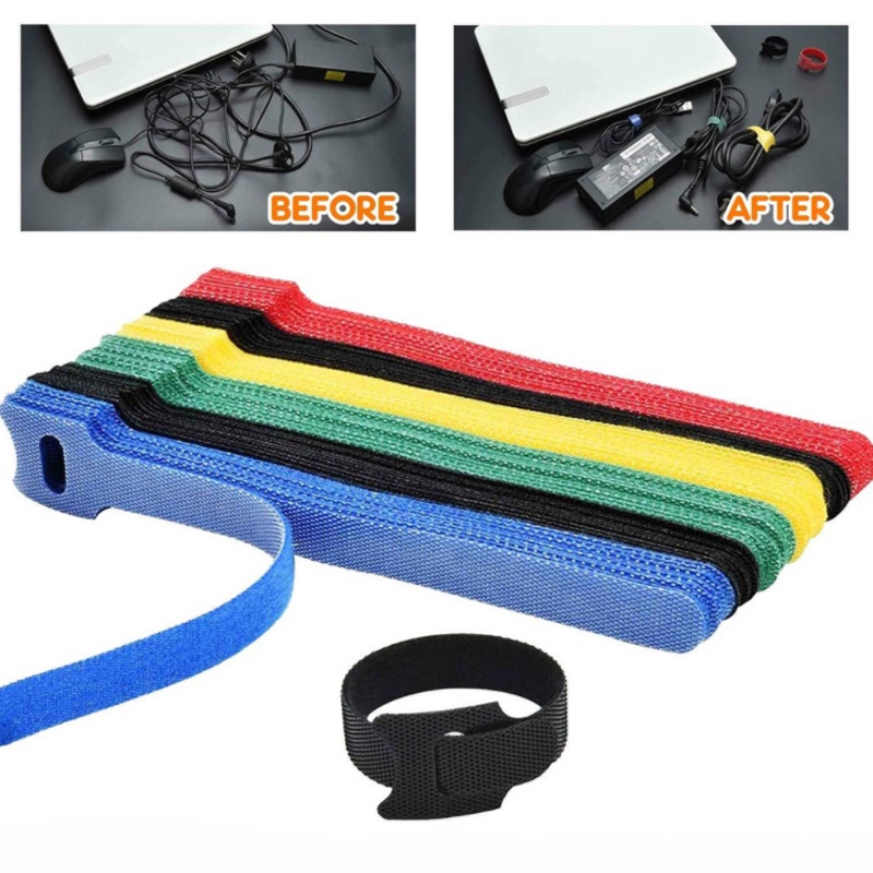 Set 2 Dây Khóa Dán Chữ T Cố Định Dây Cáp/Tai Nghe