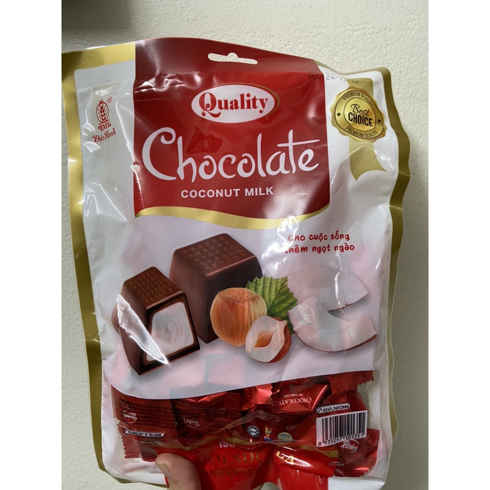 KẸO SOCOLA SỮA DỪA CHOCOLATE COCONUT MILK ĐỨC HẠNH 300G