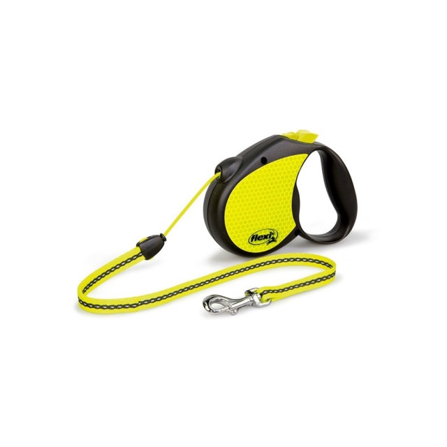 FLEXI Dây dắt tự động dành cho chó dây tròn New Neon size M - Petemo Pet Shop