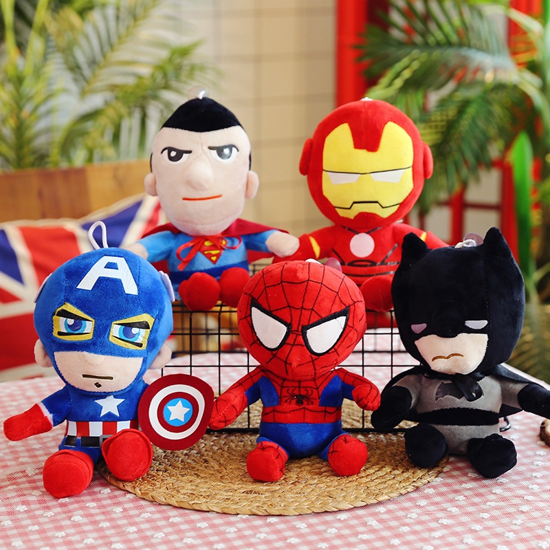 Gấu Bông Siêu Anh Hùng Đáng yêu Cho Bé Marvel Avengers Người Sắt Nhện nhân Batman Captain America Iron Man Spiderman.