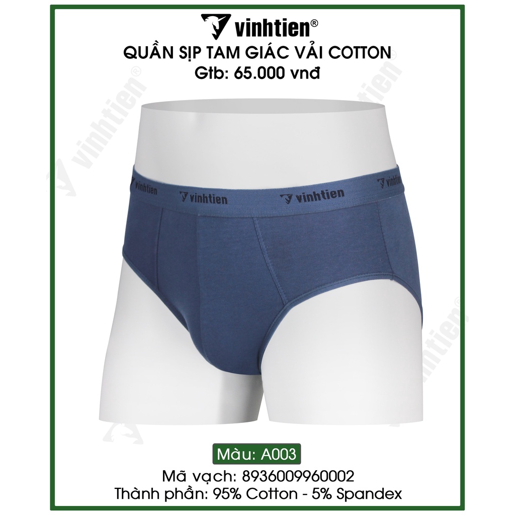 [Combo tiết kiệm] Combo 10 Quần Lót Tam Giác Nam Cotton Vĩnh Tiến 75