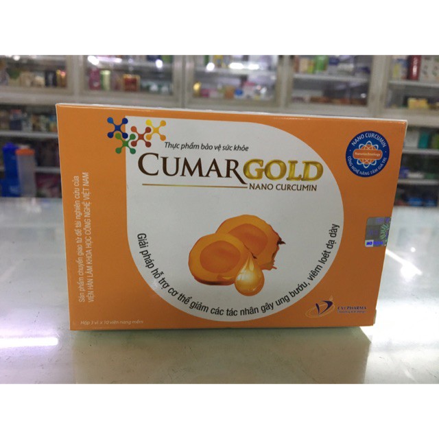 Thực Phẩm Chức Năng Hỗ Trợ Điều Trị Viêm Loét Dạ Dày – Tá Tràng Cumar Gold Hộp 30 Viên - 0305044