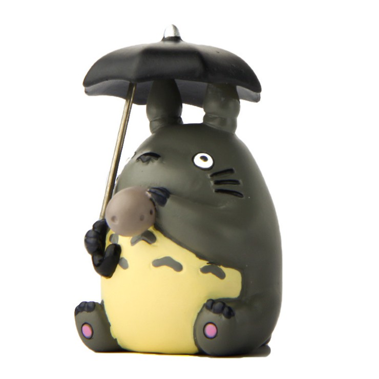 Mô hình Totoro che ô thổi sáo đất Ocarina thích hợp trang trí tiểu cảnh, bàn làm việc, DIY