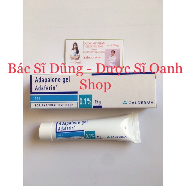 Differin Gel 0.1 Adaferin 15g Cho Da Dầu Mụn , Mụn Ẩn Mụn Đầu Đen