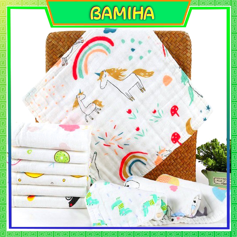 Khăn sữa Aden nhăn 6 lớp dày dặn, mềm mại, an toàn với làn da bé (1 chiếc) - BAMIHA