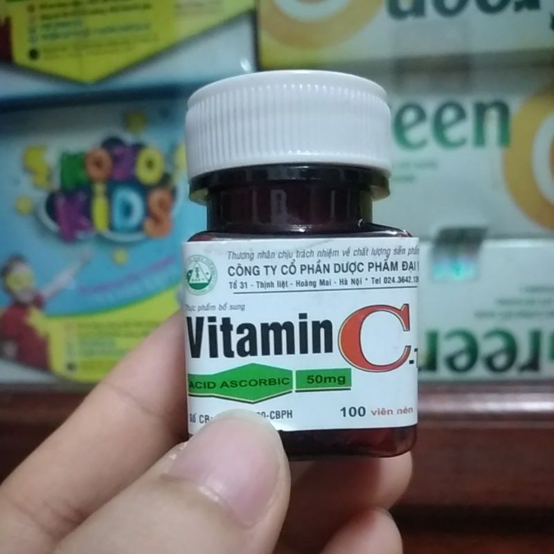 Vitamin C Đại Y lọ 100 viên tăng đề kháng, tăng bền vững thành mạch