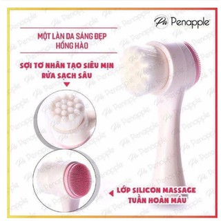 Cọ rửa mặt 2 đầu Lông mềm mịn - Da sạch bụi bẩn và bã nhờn
