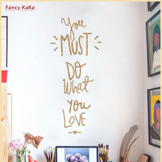 letter bedroom Hàng Có Sẵn Giấy Dán Tường Chữ "What You Love"