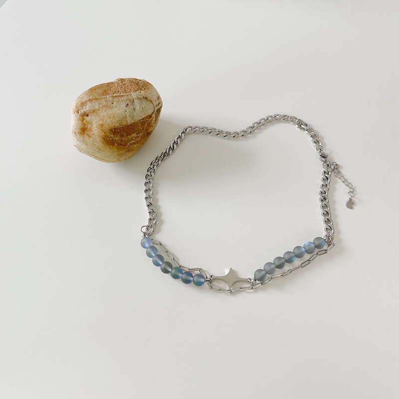 Vòng cổ chuỗi hạt thay đổi màu sắc phong cách cổ điển thời trang