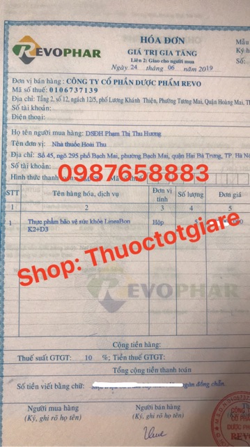 [ Kèm Quà Tặng] LineaBon K2 + D3 - Dùng cho trẻ sơ sinh [ Chính Hãng ]