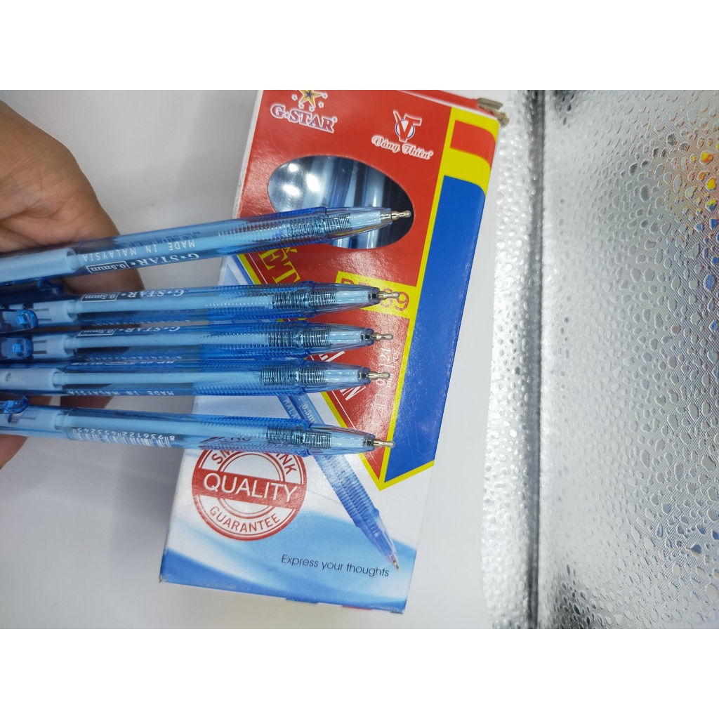 Hộp 24 Cây Viết Bi Bấm Gstar BP69 Ngòi 0.5mm Mực Xanh